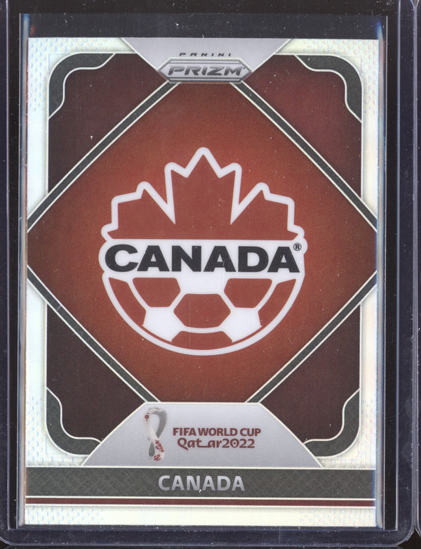 Canada 2022 Panini Prizm World Cup  5 Team Logo Silver