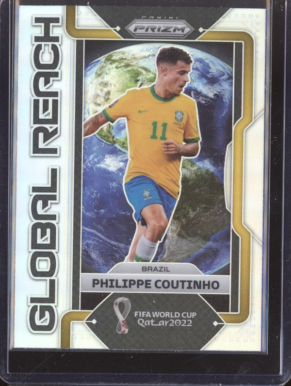 Philippe Coutinho 2022 Panini Prizm World Cup  1 Global Reach Silver