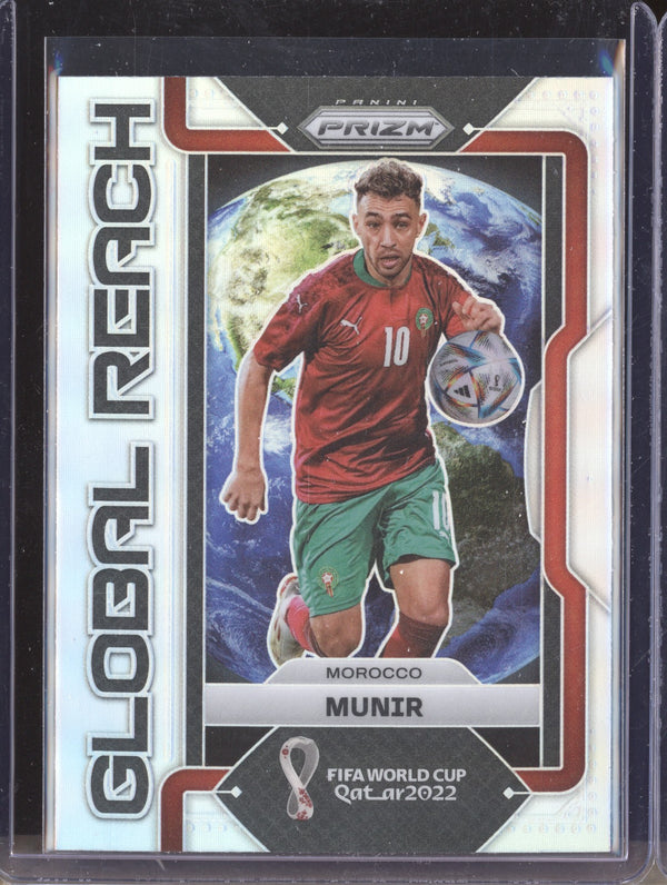 Munir 2022 Panini Prizm World Cup  24 Global Reach Silver