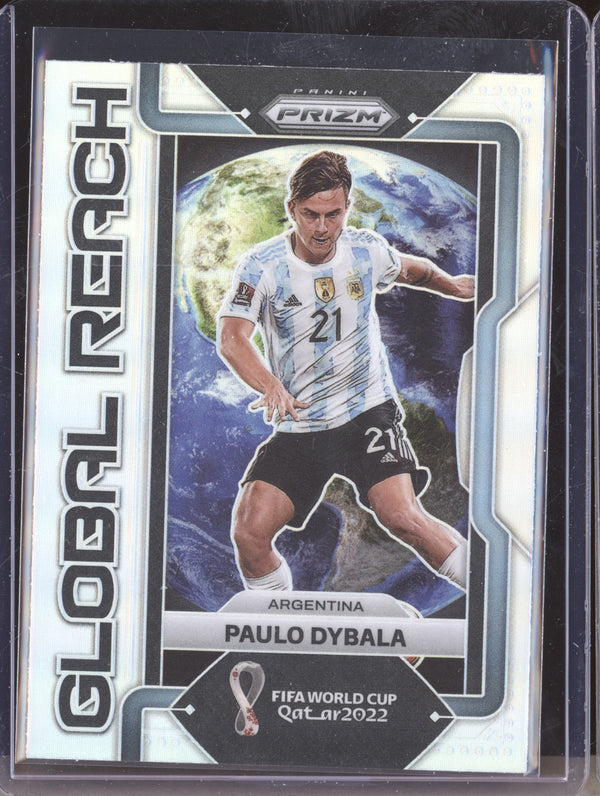 Paulo Dybala 2022 Panini Prizm World Cup  32 Global Reach Silver