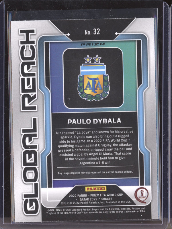 Paulo Dybala 2022 Panini Prizm World Cup  32 Global Reach Silver