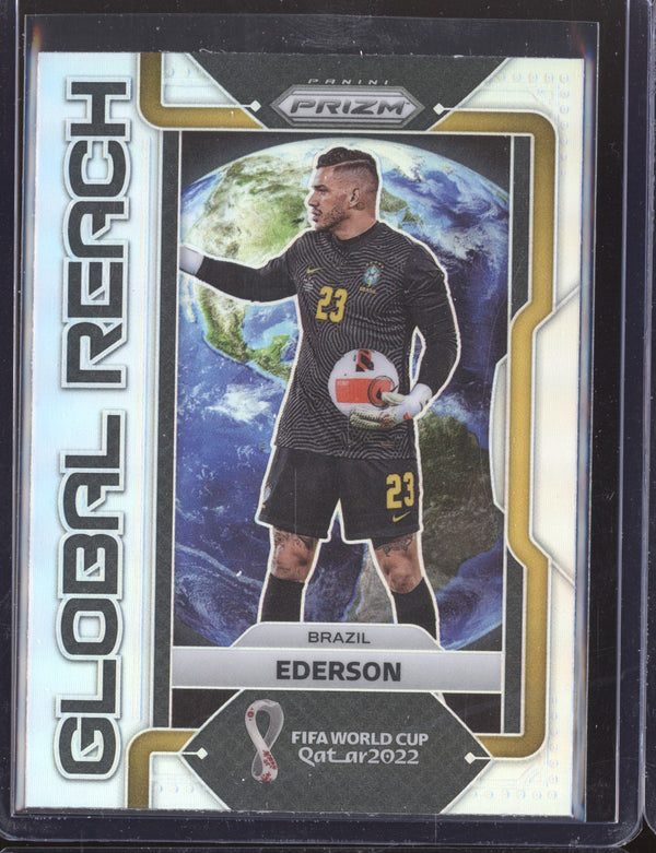 Ederson 2022 Panini Prizm World Cup  20 Global Reach Silver