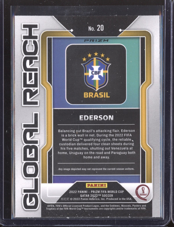 Ederson 2022 Panini Prizm World Cup  20 Global Reach Silver