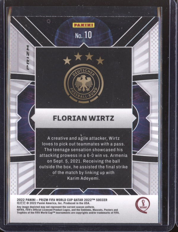 Florian Wirtz 2022 Panini Prizm World Cup  10 Phenomenon Silver