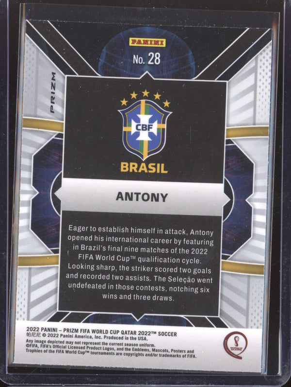 Antony  2022 Panini Prizm World Cup  28 Phenomenon Silver