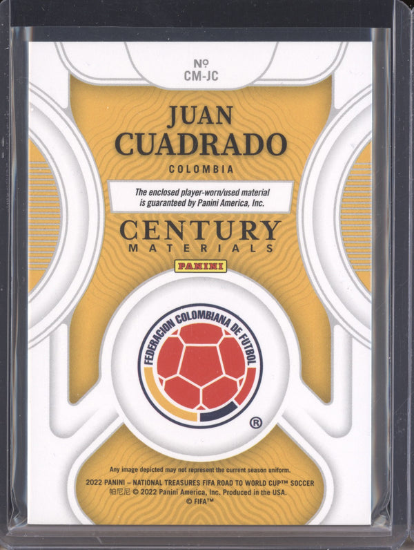 Juan Cuadrado 2022 Panini National Treasures RTWC CM-JC Century Materials 42/99